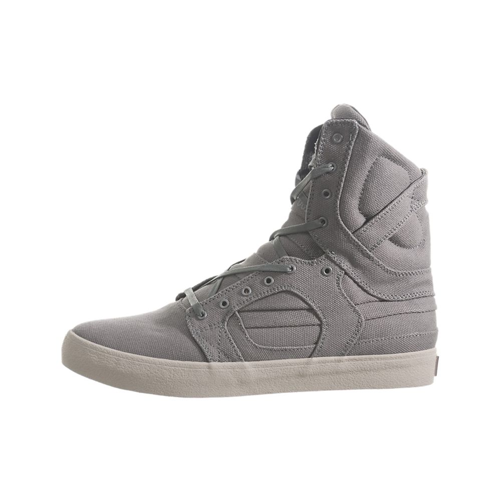 Baskets Montantes Supra SkyTop II Grise Charcoal Grey Canvas Homme | BWO-58349895